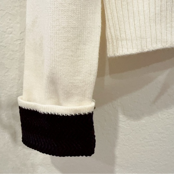 J.ING Adelyn Ivory V Neck Pocketed Cotton Blend Sweater Cardigan One Size NWT - Picture 4 of 8